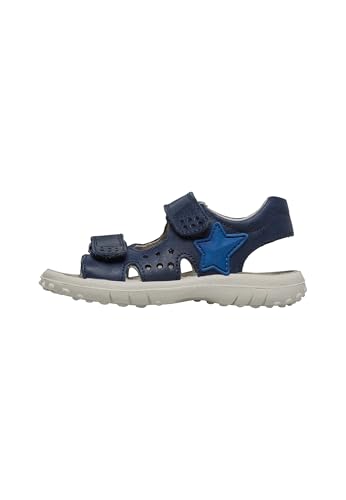 Naturino Sandalen aus Leder mit Stern, Marineblau 24