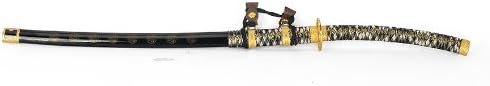 Japanese Samurai Swords Series - 43.5" Stainless Steel Black Jintachi (Ceremonial) Japanese Samurai Sword