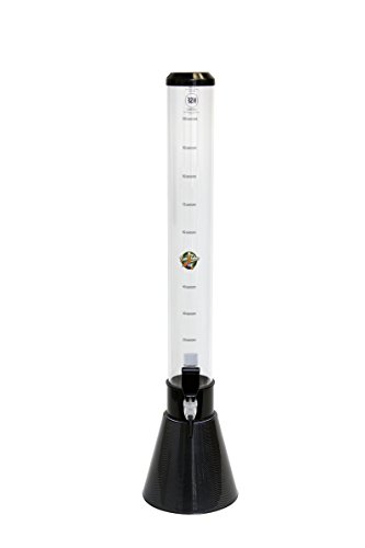 Beer Tubes Conic Carbon Beverage Tower Dispenser with Regular Tap, 100 oz. Tall Tube, COC-32-R