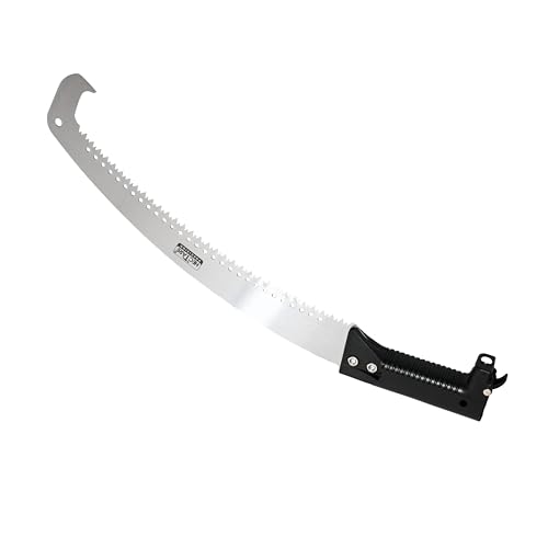 Image of HECTARE Q'neck Pruning Saw - Precision Branch Cutter with Stainless Steel Blade & Plastic Handle for Efficient Gardening & Tree Trimming, Silver & Black