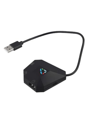 JoyousMall Teclado y adaptador para PS4, PS3, Xbox One, 360, Switch, soporte de mapeo personalizado, convertidor USB con botón de reinicio, accesorio compacto para juegos