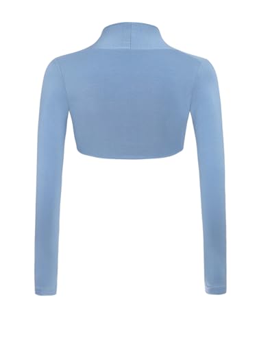 Kids Girls Ballet Dance Bolero Shrug Long Sleeve Crop Cardigan Sweater Open Front Wrap Top Dress Cove Up2