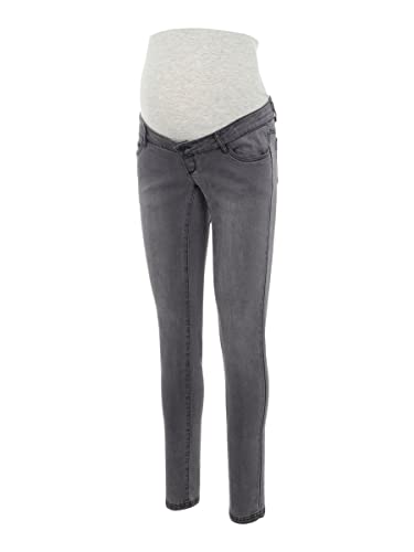 Mamalicious Women's Mllola Slim Jeans A. Noos Maternity Trousers, Grey (Grey Denim Grey Denim), 34W X 32L(Size: 34)