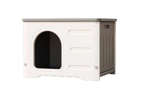 Apaeofl猫 ハウス ペットハウス 犬小屋 小型犬用 組み立て キャットハウス 屋外 室内 防水 防風 換気 四季通用 毛布付き 組立簡単 野良猫 避難所 冷感マット付き (グレー)