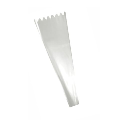 Lot de 100 sacs à fleurs transparents en plastique imperméables, durables pour fleuristes, sacs en cellophane (transparent, 12 x 4 x 36 cm)