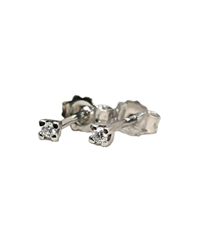Orecchini unisex a punto luce a lobo in oro 18kt