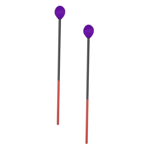 BESTonZON Marimba Schlägel Holz Xylophon Sticks, 2 Stück, Rot/Violett