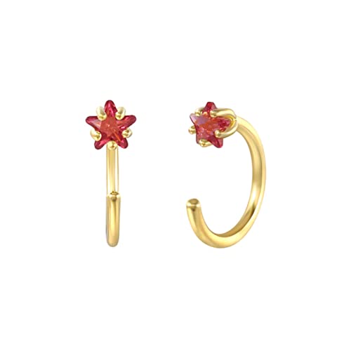 Boucles d'oreilles lune étoile en argent 925 et émail