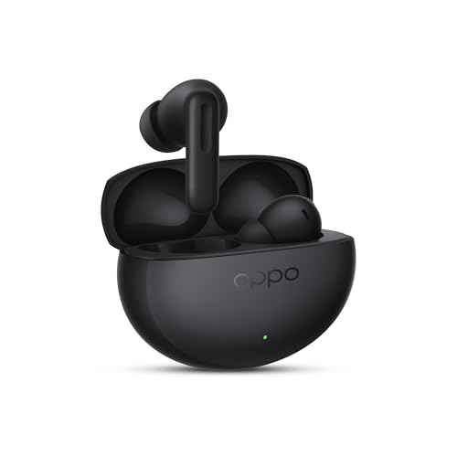 Image of Oppo Enco Air5 Pro True Wireless in-Ear Earbuds with 12mm Dynamic Driver and 55dB ANC with Hi-Res Audio with LHDC 5.0, 54Hrs Playtime,Low Latency,Fast Charging.(Matte Black)