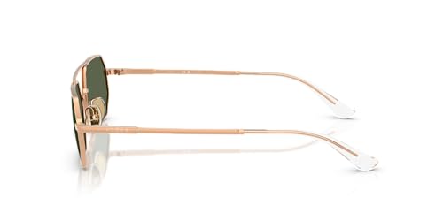 Vogue Eyewear Women's VO4329S Octagonal Sunglasses, Rose Gold/Dark Green Polarized, 55 mm3