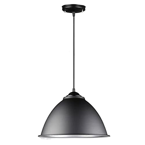 Lustre bureau scandinave en métal noir avec douille E27 pour éclairage intérieur