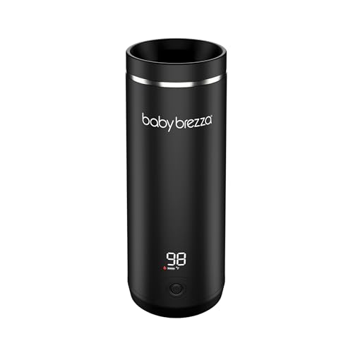 Image of Baby Brezza Portable Warmer – 3X Faster Baby Bottle Warming - Travel Breastmilk and Formula Warmer - Safe, Even Heating - Up to 9oz - No Adapters, Black