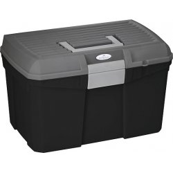 Coffre de pansage robuste avec double compartiment amovible rose - 6