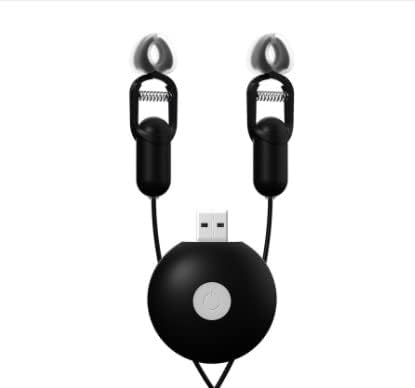 Miniatura 1 de Vibrador Pezones Clip Clítoris Clip Recargable Masturbación Femenina Masajeador (Negro)