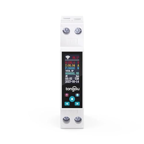 Disjoncteur 1P 50A et compteur d'énergie KWh avec télécommande pour tableau électrique - 2