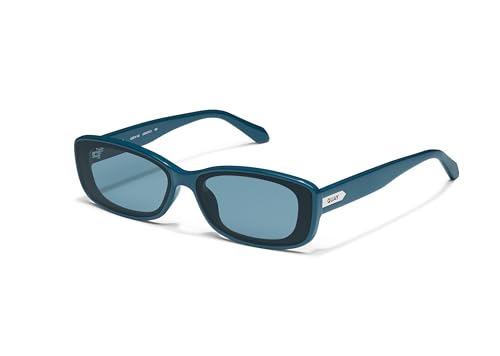 Quay - Womens Sunglasses, Square Lenses with UV Protection, Oversized Sunglasses (Vibe Check, Teal)2