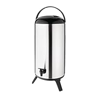 Olympia Getränkespender aus Edelstahl mit Zapfhahn 13,5 Liter, Heiß- und Kaltgetränkespender, doppelwandige Isolierung, 85 mm Zapfhöhe, klappbare Füße – Gastronomie, Buffet, & Heimgebrauch, DL170