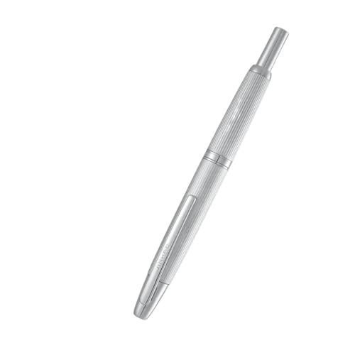Stylo plume rétractable argenté à pointe extra fine EF pour une écriture fluide sans tache