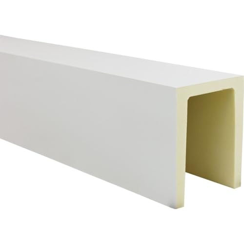 Heritage Timber Sanded Smooth Faux Wood Beam, 3-Sided (U-Beam), 3 1/2"W x 5 1/2"H x 72"L, Primed Finish by Ekena Millwork - Image 7