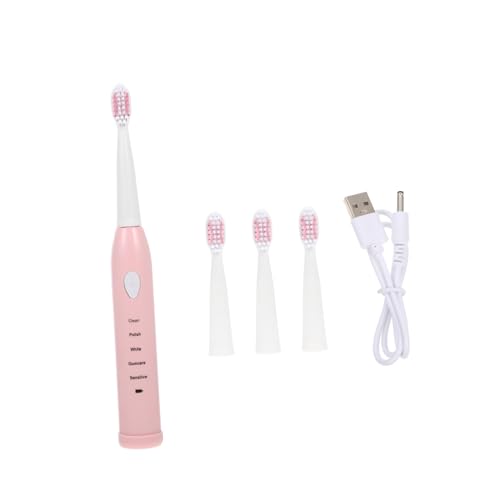 VALICLUD 1 Juego Cepillo De Dientes De Cerdas Suaves Para Cepillo De Dientes Para Cepillo De Dientes De De Dibujos Animados Cepillos De Dientes Eléctricos Abs Rosa