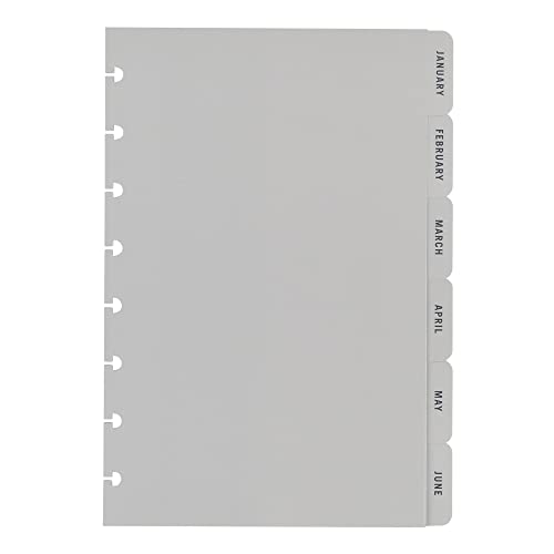 Tul® Discbound Monthly Planner Refill With 12 Tab Dividers, Junior Size, Gray, January To December 2023 #TOP3