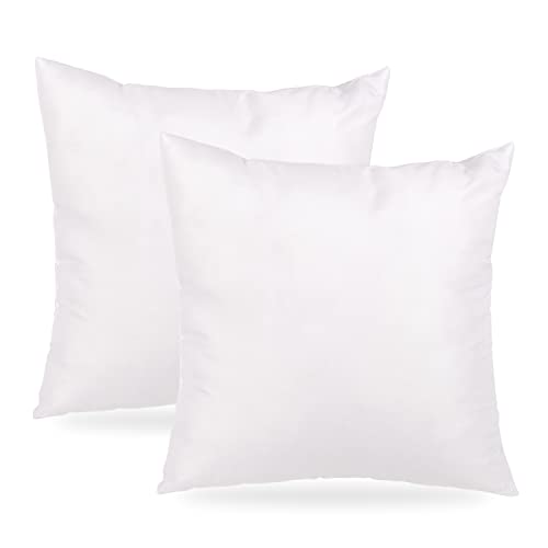 Florica Kissen 45x45 Füllung | Dekokissen | Sofakissen | Zierkissen | Innenkissen | Bedding 2er Set Kissenfüllung Füllkissen mit Reißverschluss Abnehmbar und Waschmaschinenfest Weiß Cover