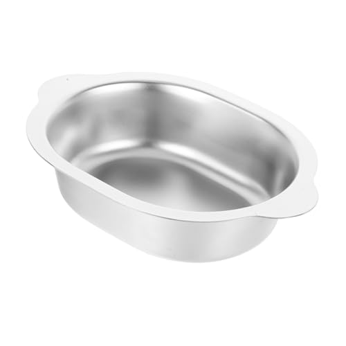 Alipis Cuenco Inoxidable Ovalado para Ensaladas y Snacks para Uso Comercial Diseño y de Manejar Resistente y Práctico para Cocina