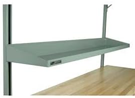 4-4BCS Flat Shelf for 48" Workbench, 16 Gauge Steel, Gray, 44" Length, 12" Height
