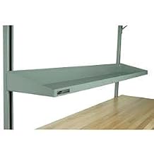 4-4BCS Flat Shelf for 48" Workbench, 16 Gauge Steel, Gray, 44" Length, 12" Height