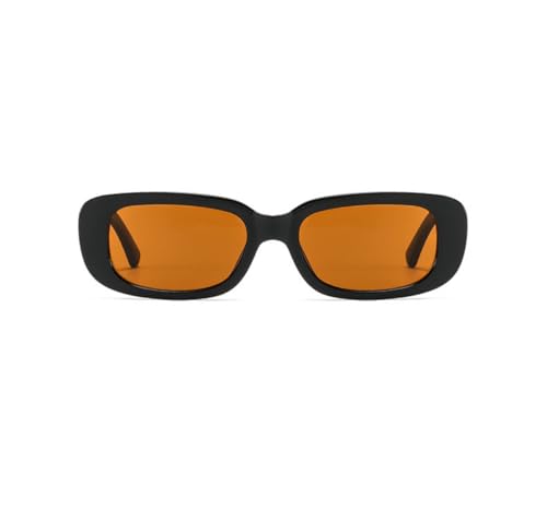 Image of IKANOO Retro Rectangle Sunglasses for Women Men Small Square Frame Trendy Y2K 90's Black Sunglasses
