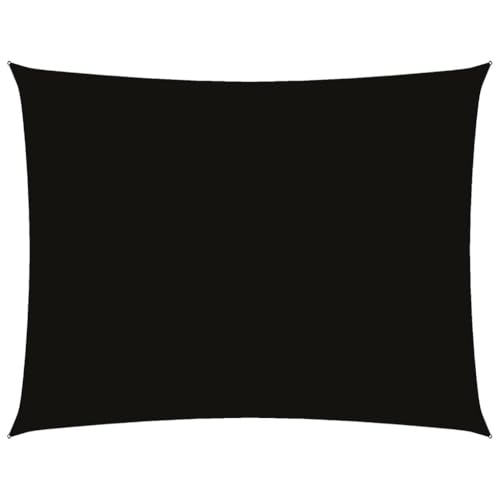vidaXL Toldo de Vela Rectangular de Tela Oxford Negro 6x8 m