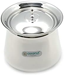 Coconut Stainless Steel Handi with Lid – Heavy Duty Casserole Pot for Indian Cooking, Gas & Induction Compatible, Mirror Finish, Rust-Resistant Cookware | Pack of 1 | 1250 ml