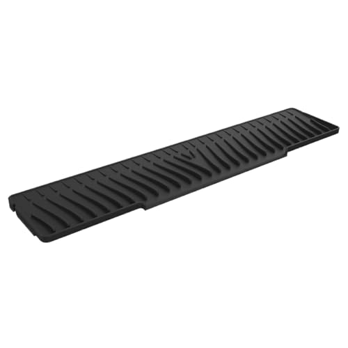 Protector contra salpicaduras para fregadero de cocina, tapete de drenaje de salpicaduras de silicona, almohadilla de drenaje plegable, material de silicona, control de agua sin esfuerzo, 58 x 12,5 cm