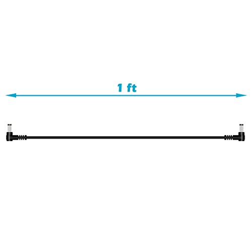 Cable de alimentación CC macho a macho de 5,5mm x 2,1mm en ángulo recto pack de 4 4