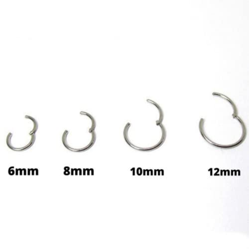 Piercing Argola Click Lisa Titânio Ou Aço Cirúrgico 6mm 8mm 10mm 12mm (12mm, Dourado)
