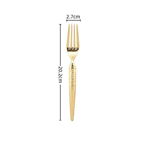 Bestecksets 4pcs 6pcs Anzug Luxus Gold Löffel Gabel Messer Reise Camping Küchenutensilien Sets Edelstahl Besteck Küche Goldenes Besteck Set (Color : Set of 4) (6 X Set of 4)