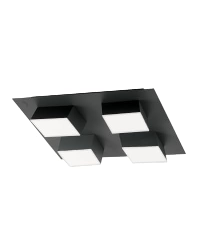 Plafonnier LED 4 spots anthracite dimmable Fabas Luce 3601-84-282 moderne