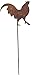 Village Wrought Iron Rooster Rusted Garden Stake 35 Inches