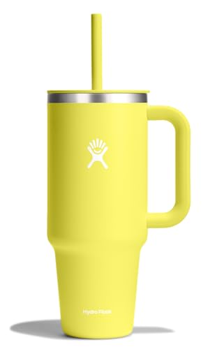 Image of Hydro Flask Travel Tumbler with Handle, Lid and Straw - Insulated Stainless Steel in 40 Oz Cactus