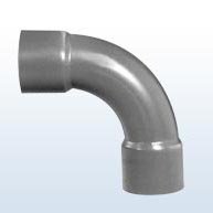 2 Stück Klebemuffe mit Bogen PVC 90° 63mm