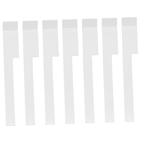 FAVOMOTO Vertical Piano Accessories 7pcs White Piano Keytops Piano Supplies Piano Replacing Key Top Set