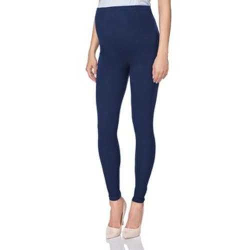 FUTURO FASHION - Leggings de Maternidad Muy cómodos - Algodón - Todas Las Tallas - Azul Marino - Talla EU 44