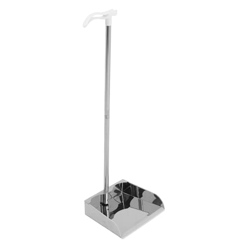 PRETYZOOM Kehrschaufel Aus Edelstahl Mit Langem Griff Ergonomische Reinigungsschaufel Für Zuhause Robuste Metall-Kehrschaufel Mit Großer Kapazität Für Müllaufnahme Und Haushaltsreinigung