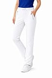 Medifashion 24   Damen Medizinhose Stretch – Bequeme Pflege  & Arbeitshose mit Kordelzug, nicht durchsichtig, Premium Berufshose, Größen 36–54 (DE/NL/SE/PL, Numerisch, 38, 40, Regular, Regular, weiss)
