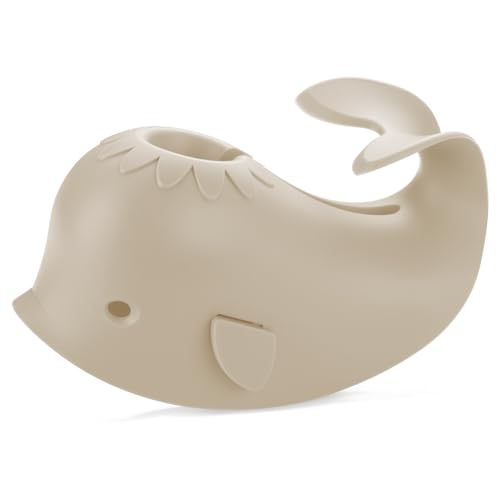 Image of Bath Faucet Cover for Kids, Bath Spout Cover for Baby are Suitable for Most Bathtub Faucet, Soft Silicone Bathtub Faucet Safet Spout Cover Bathroom Tub, Adds Fun to Your Baby (Beige)