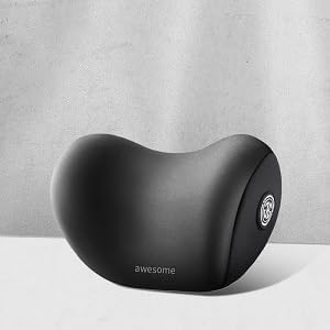 Image of Car Neck Pillow Neck Supporter with Adjustable Strap & Removable Breathable Cover Memory Foam Cervical Support for Car & Office Head Rest Cushion Neck Pain Relief for Long Drive, Black