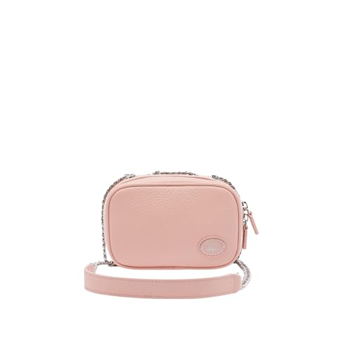 Lacoste Top Grain Leather Halfmoon Crossbody Bag