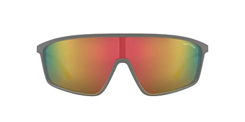 Image of Armani Exchange Man Sunglasses Matte White Frame, Grey Mirror Silver Lenses, 0MM