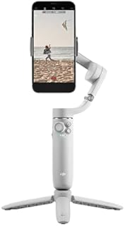 DJI OM 5 Smartphone Gimbal Stabilizer, 3-Axis Phone Gimbal, Built-In Extension Rod, Portable and Foldable, Android and iPhone Gimbal with ShotGuides, Vlogging Stabilizer, YouTube TikTok Video, Gray