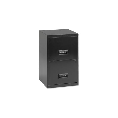 Pierre Henry Filing Cabinet Steel Lockable 2 Drawers A4 Maxi W400xD400xH660mm Black Ref 099001 Cover